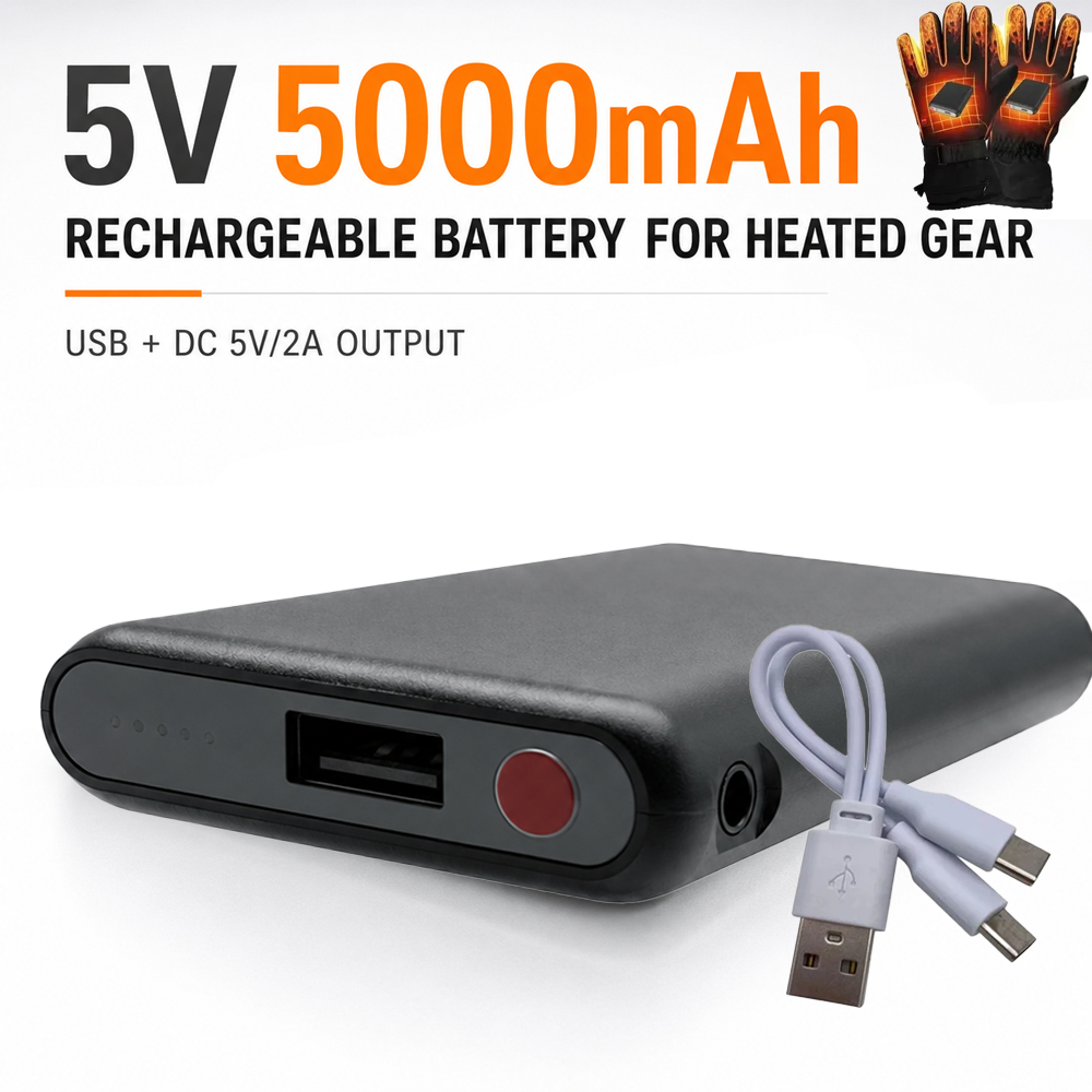 Heated Vest Battery - 充電式加熱手袋バッテリーバンク、モバイル電源、加熱ベスト、加熱ソックス、屋外バッテリー、5v、5000mah、冬