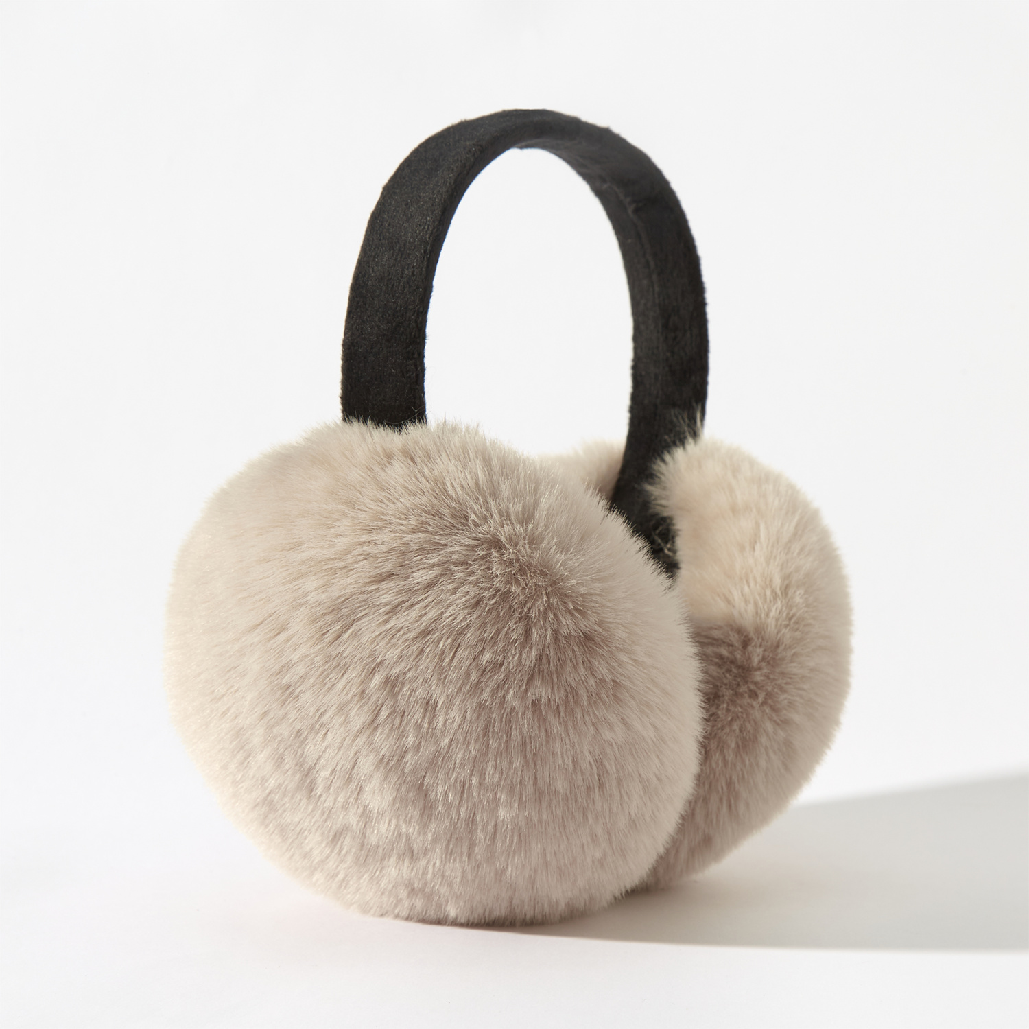 Earmuffs Foldable - 2025年新色ブロックイヤーマフファッション上品フェイクラビットファー折りたたみ式イヤーカバー女性冬用暖かいアクセサリー