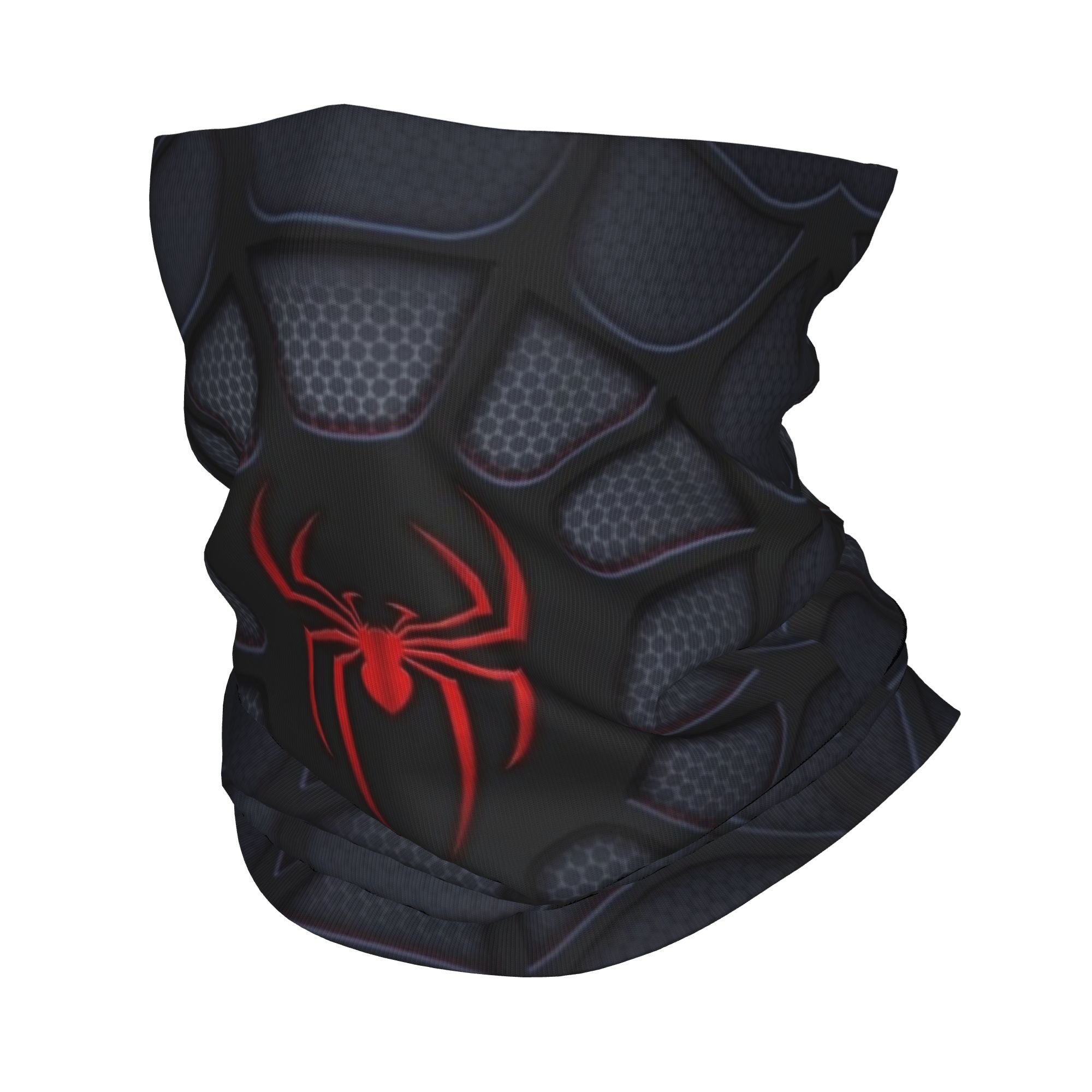Neck Gaiter Fleece - スパイダー冬用ヘッドバンドネックウォーマー女性男性ハイキングサイクリングチューブスカーフ小さな動物漫画ウェブかわいい顔バンダナゲートル