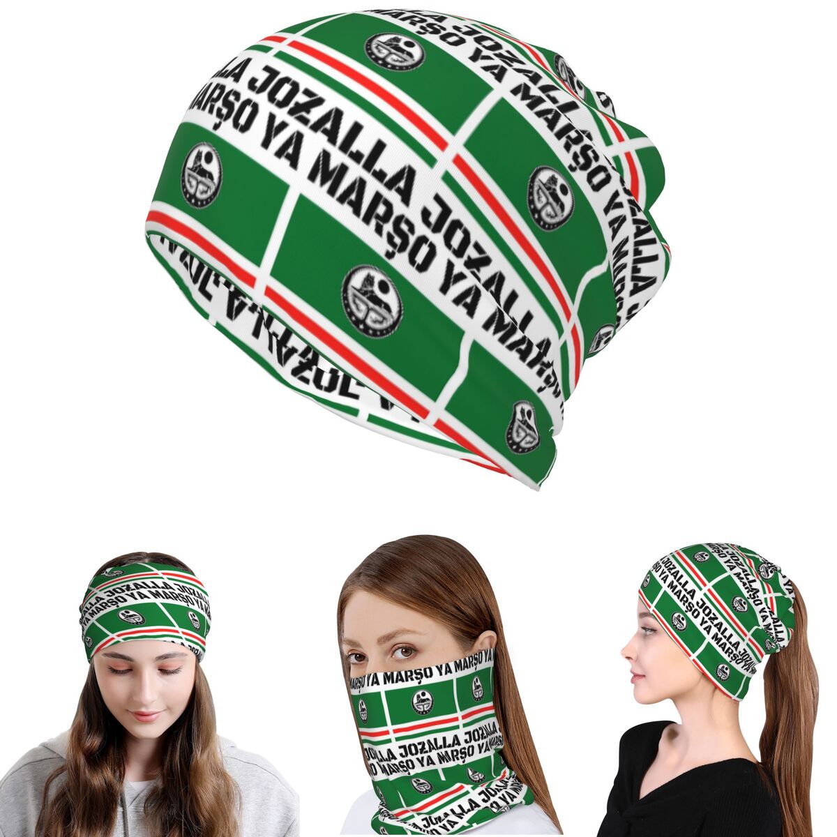 Knit Beanie Hat Warm - マルソ・ヤ・ジョザラ・イッケリヤ旗柄バンダナネックゲイターマジックスカーフ暖かいヘッドバンドビーニー帽子ユニセックス大人オールシーズン
