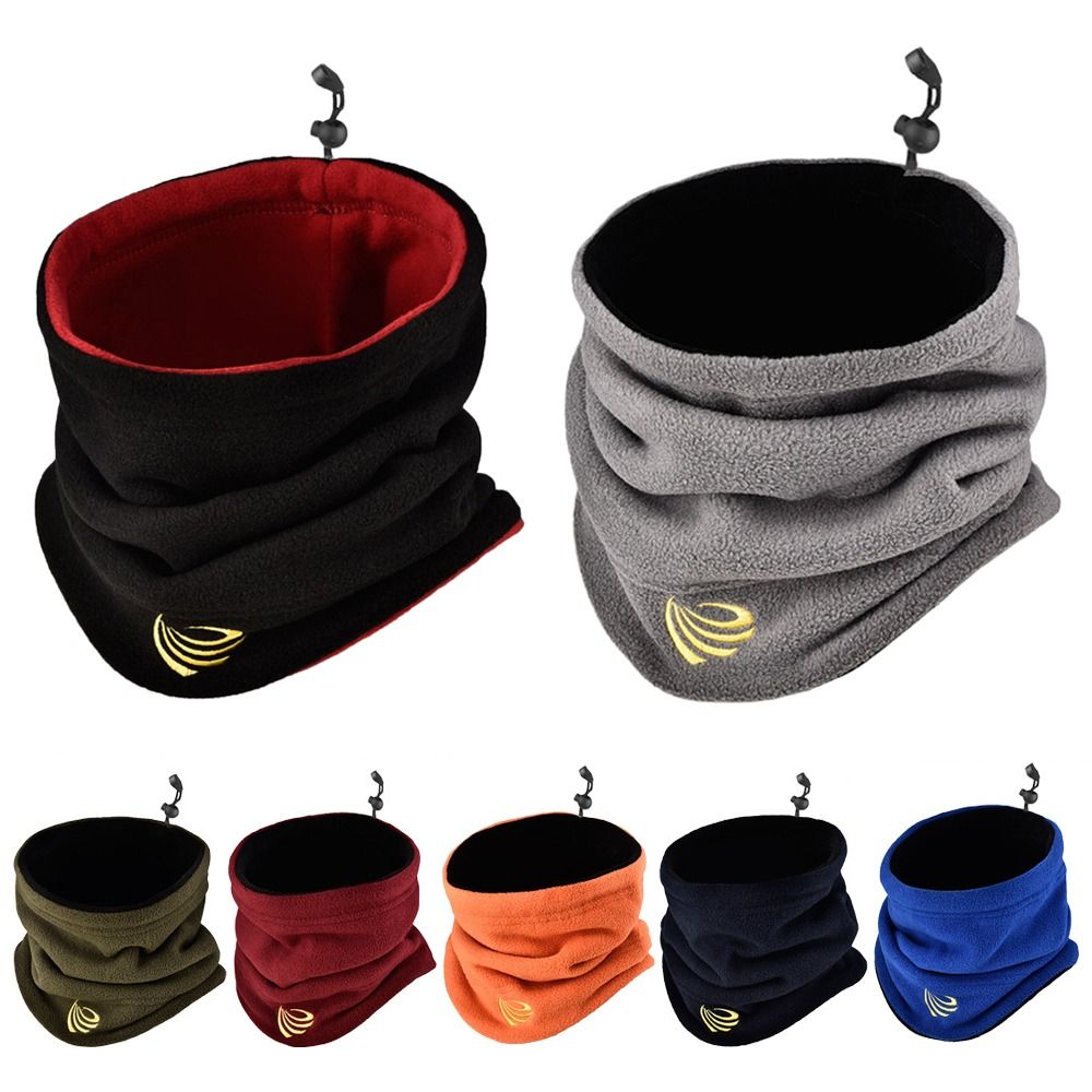 Neck Gaiter Fleece - 冬用スノーボードキャンプフリースネックゲイタースキーチューブスカーフ防寒襟付きハーフフェイスマスク