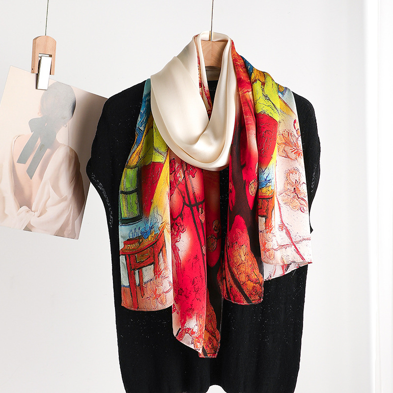 2025 高級ブランド 100% リアルシルクスカーフ女性デ - Shawl Wrap Winter のレビューと価格