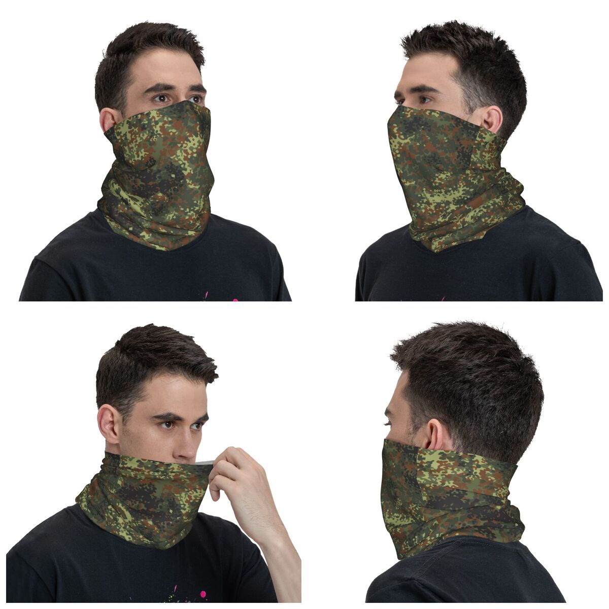 Fleckkin-男性と女性のためのカスタムカモフラージュフ - Neck Gaiter Fleece のレビューと価格