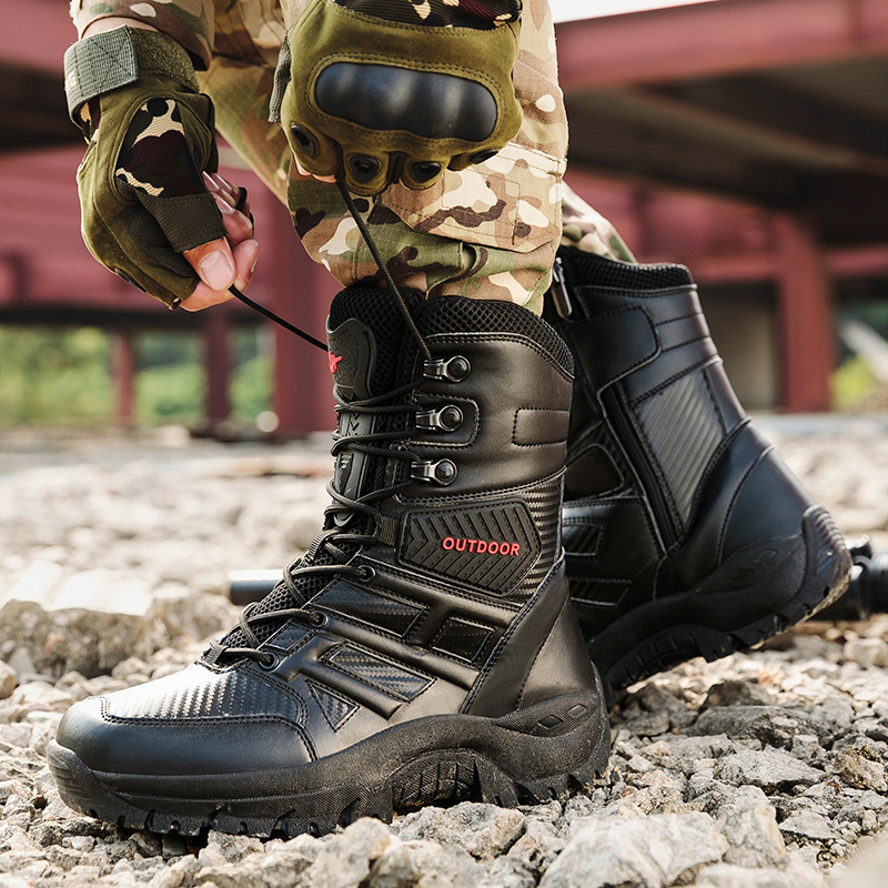 戦術的な軍用ブーツ大サイズ防水通気性フィールドブーツ戦術バッ - Waterproof Winter Boot のレビューと価格