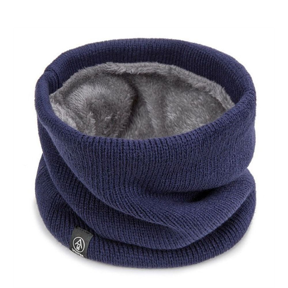 ファッションソフトニットネックウォーマー厚みのある裏地保温ネ - Wool Scarf Men のレビューと価格