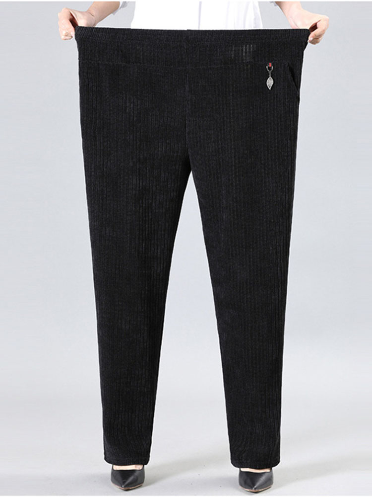 オーバーサイズ XL-8XL コーデュロイパンツ中年女性フリ - Corduroy Pant Warm のレビューと価格