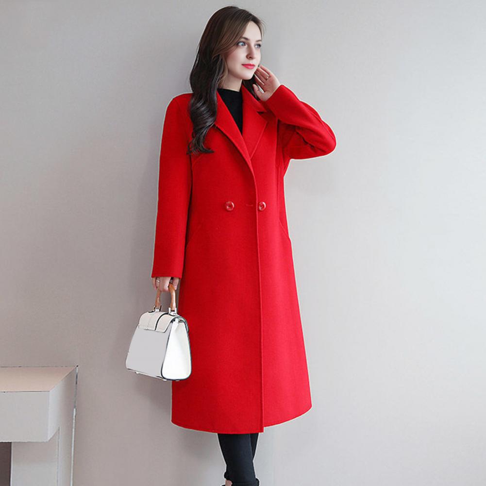 レディースウールコート 無地 ロングジャケット レディースウ - Wool Coat Peacoat のレビューと価格