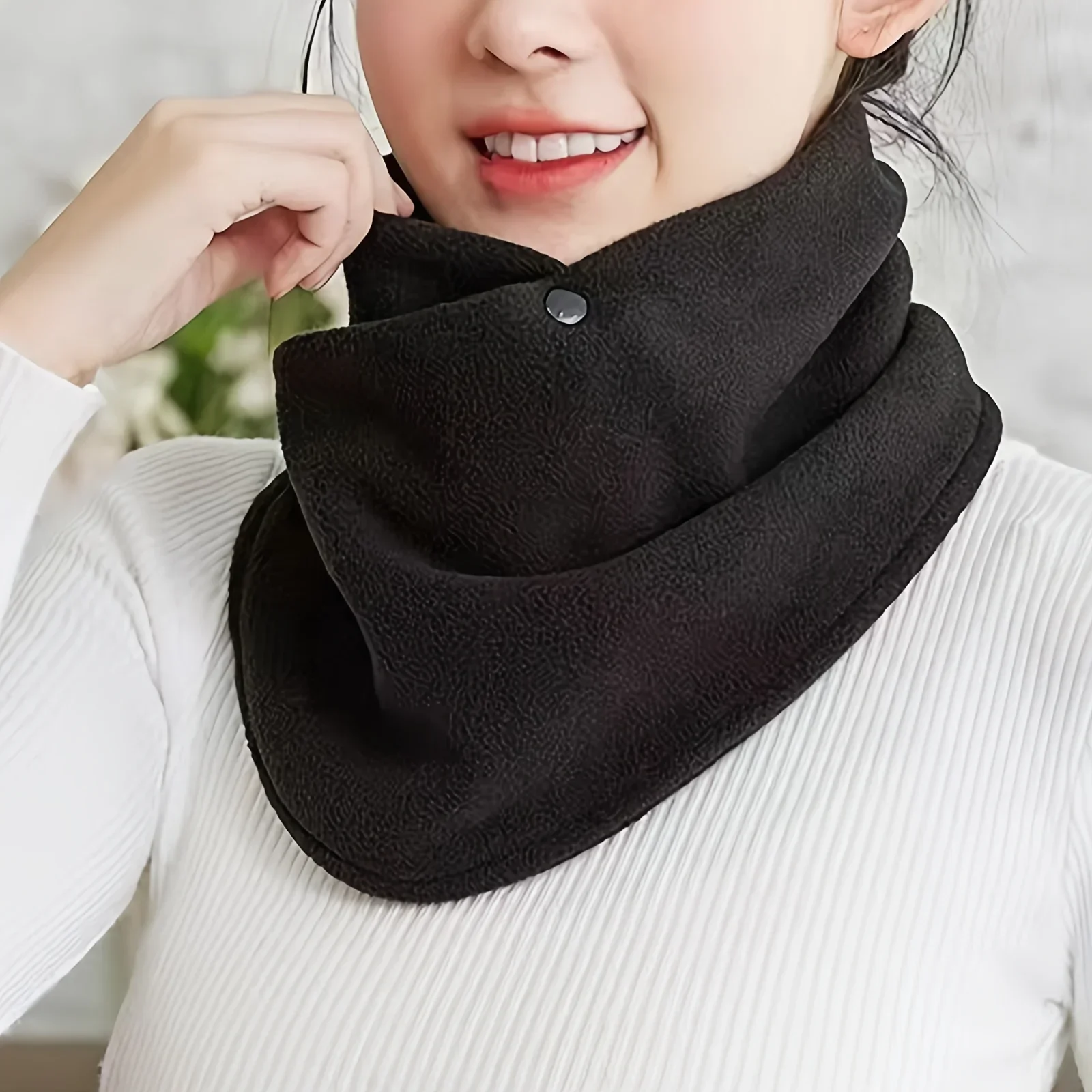 レディース用ニューラムフリーススカーフ、冬用暖かいフェイクカ - Neck Gaiter Fleece のレビューと価格