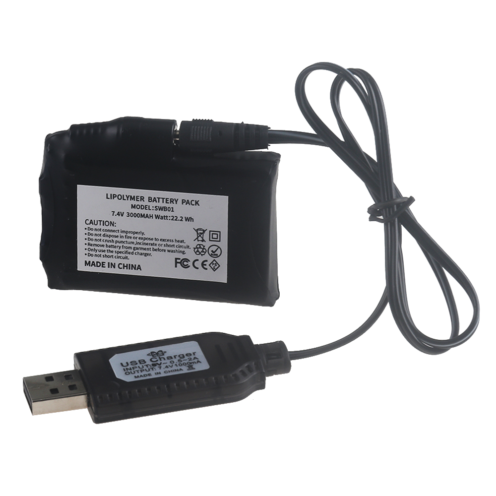 7.4V リチウムポリマー 3000mah バッテリー、加熱 - Heated Vest Battery のレビューと価格