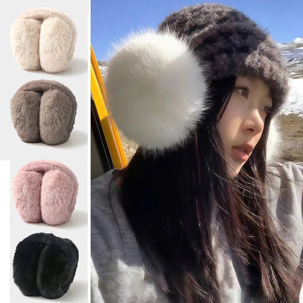 屋外用冬用暖かいイヤーマフ、携帯用ソフトフェイクファーイヤー - Earmuffs Foldable のレビューと価格