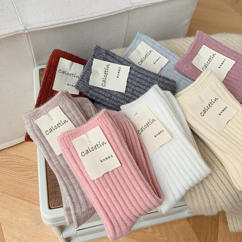 2025 新しい冬カシミヤウールの女性の靴下カジュアル日本の - Thermal Sock Wool のレビューと価格