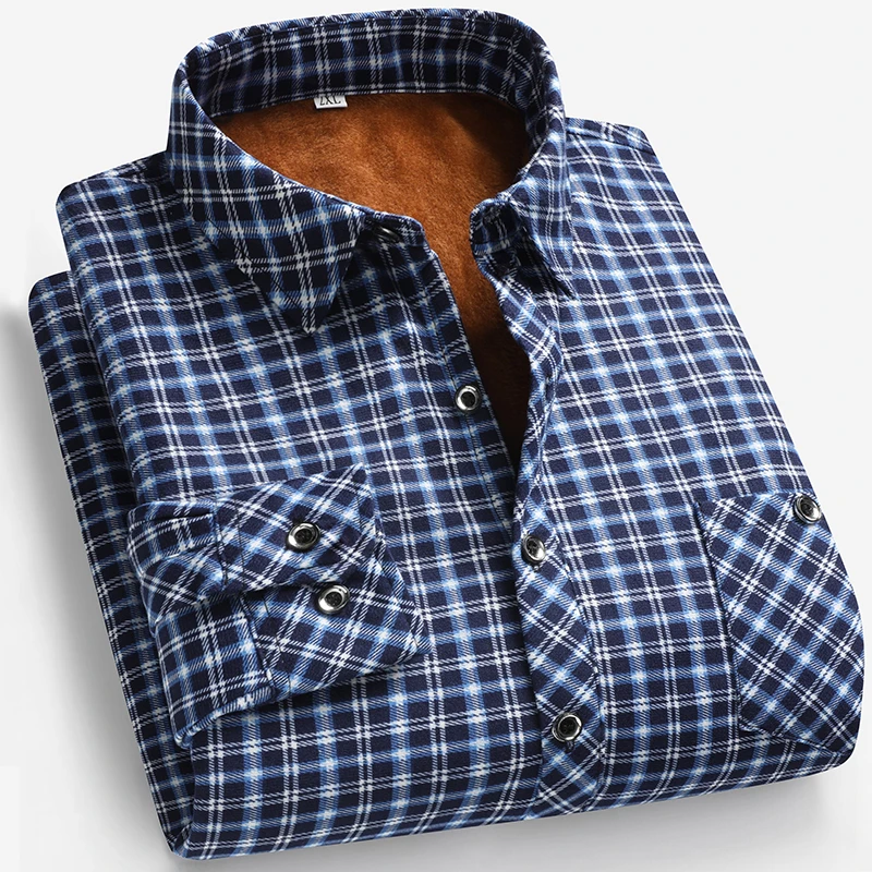 2026 秋冬メンズフリース裏地長袖シャツビジネスカジュアル - Flannel Shirt Lined のレビューと価格