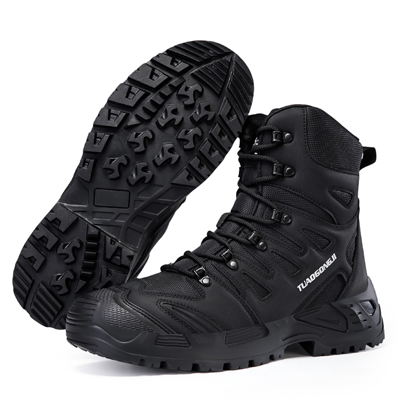 男性の屋外ハイキング戦術ブーツ足首デザートブーツスポーツ登山 - Waterproof Winter Boot のレビューと価格