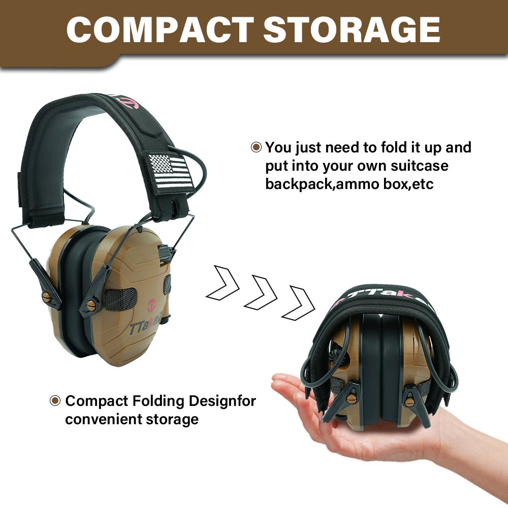 新型W1/W3折りたたみ式電子射撃用イヤーマフ、防音ヘッドホ - Earmuffs Foldable のレビューと価格