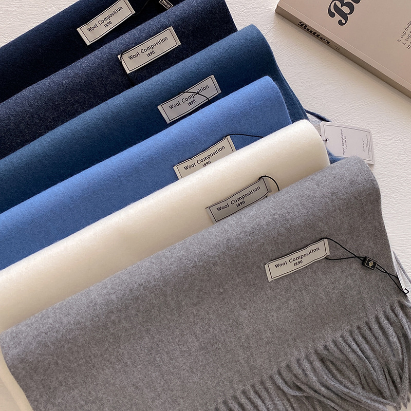 2024 冬のウールスカーフ女性のためのロング暖かいカシミヤ - Shawl Wrap Winter のレビューと価格