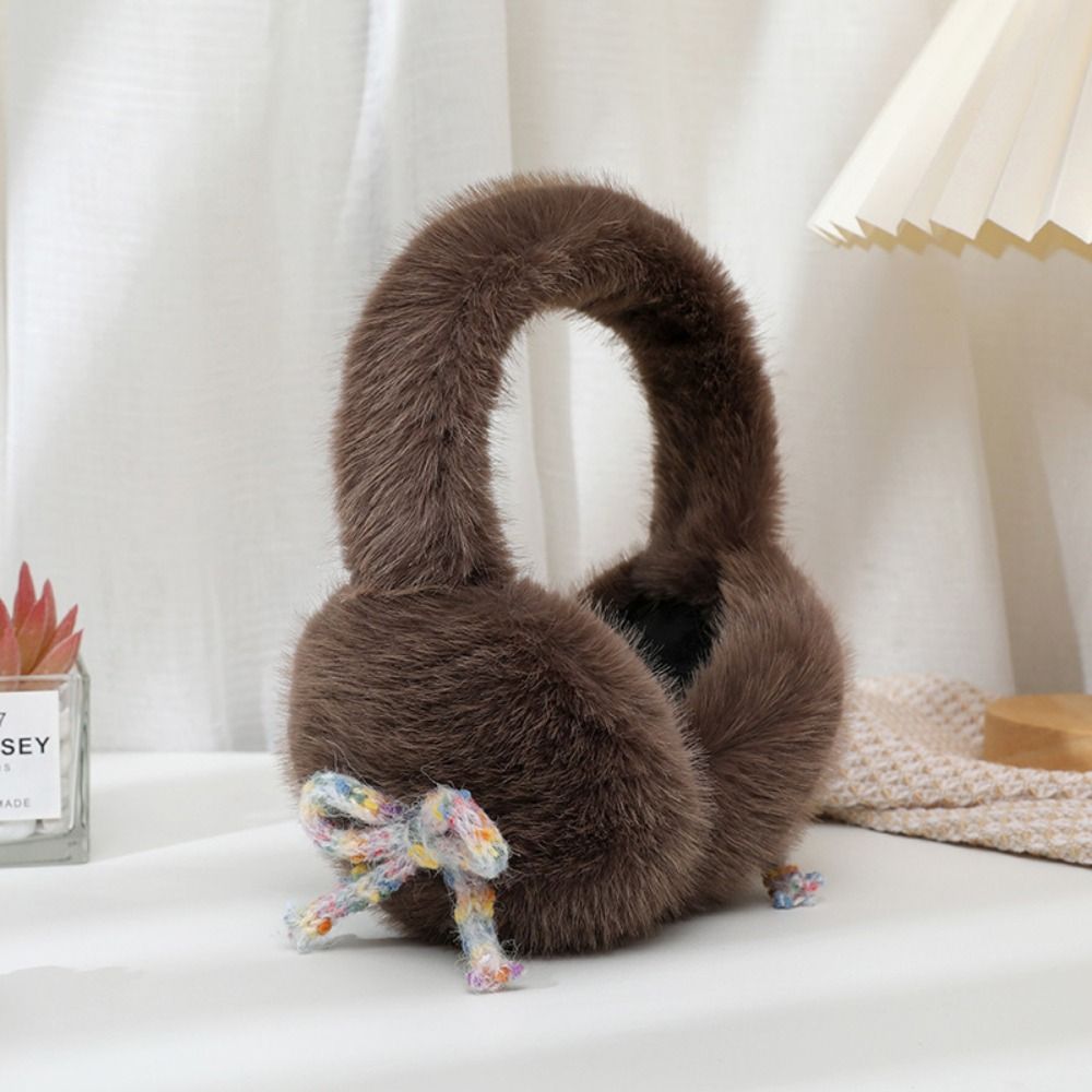 暖かいイミテーションミンクファーイヤーマフ、柔らかくふわふわ - Earmuffs Foldable のレビューと価格