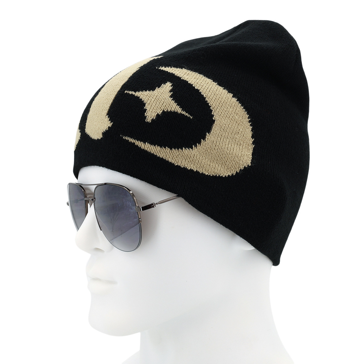 新しいレターパターンビーニー帽 男女兼用 秋冬 保温 スキー - Knit Beanie Hat Warm のレビューと価格