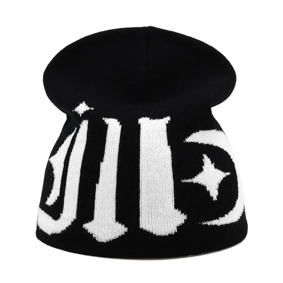 新しいレターパターンビーニー帽 男女兼用 秋冬 保温 スキー - Knit Beanie Hat Warm のレビューと価格