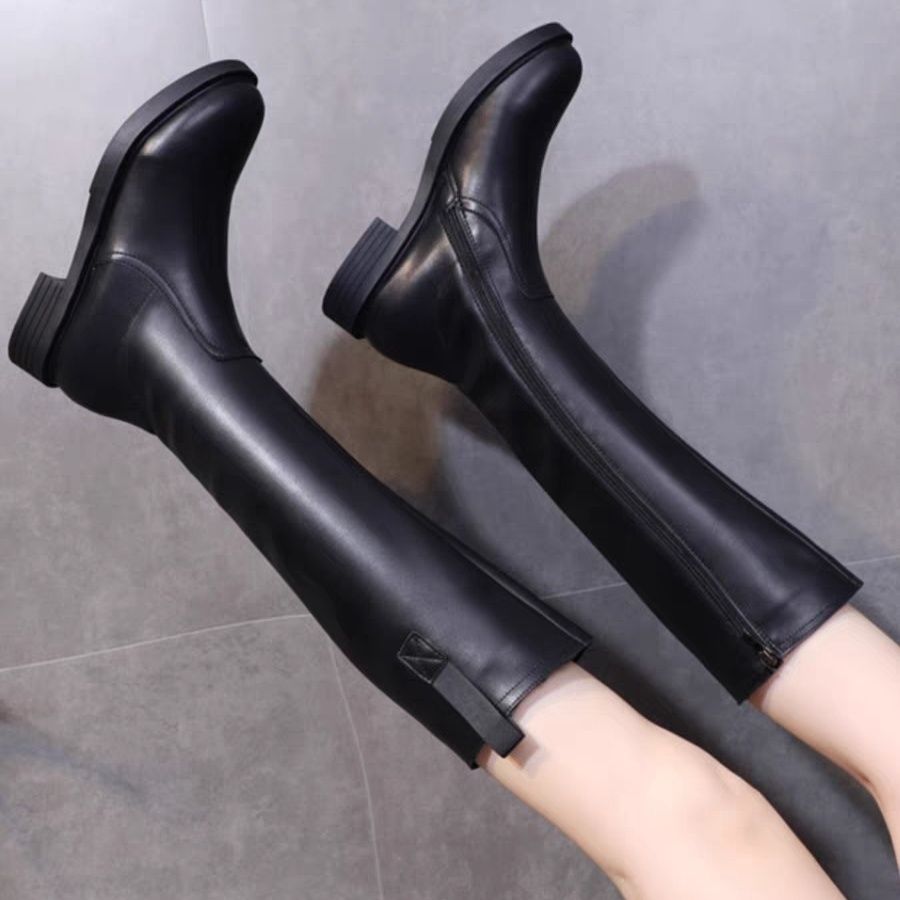 秋冬用裏起毛ブラックレディースニーハイシューズ防水ニューロッ - Waterproof Winter Boot のレビューと価格